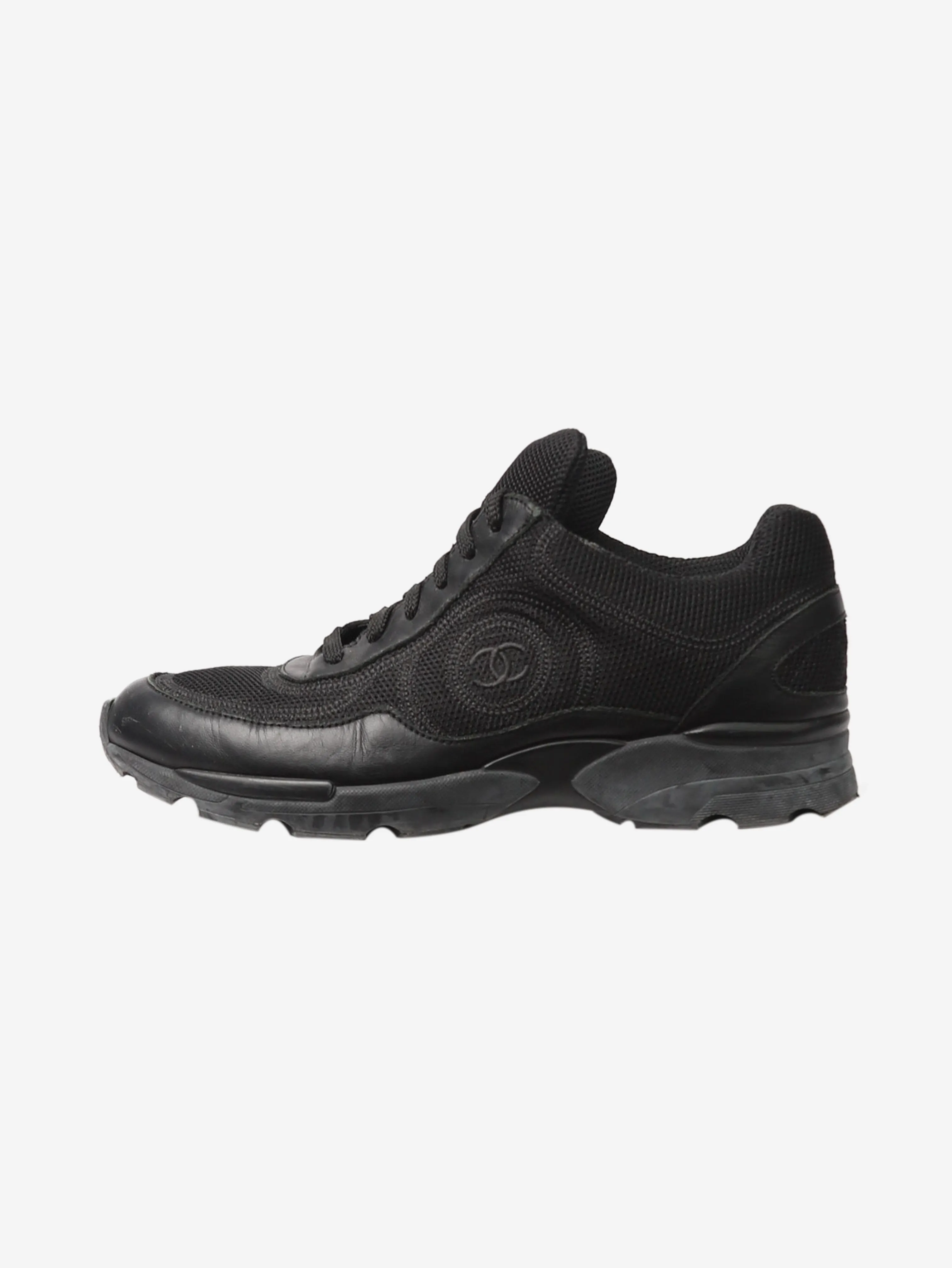Black CC mesh trainers - size EU 37