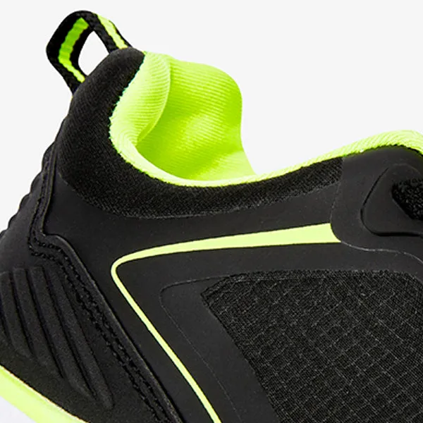 Black Fluro Elastic Lace Trainers (older Boys)