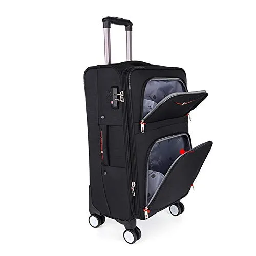 Boarding Luggage Universal Lightweight 3 Piece Hardside Set (20"/24"/28") Expandable Uprights Carry-on Suitcase Softshell Lightweight 360° Silent Spinner Multidirectional Wheels For Travel Airplane Fl