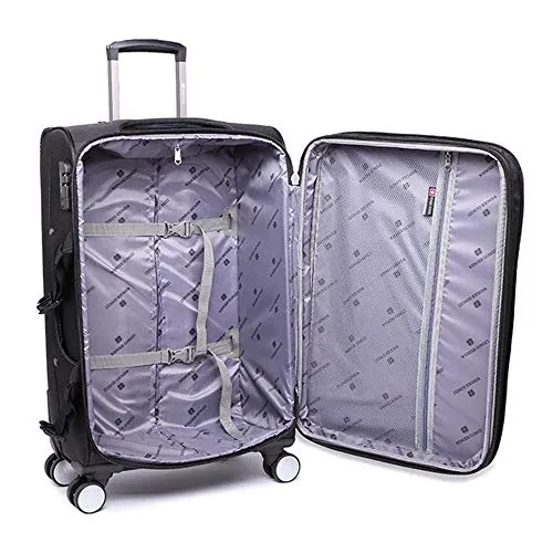 Boarding Luggage Universal Lightweight 3 Piece Hardside Set (20"/24"/28") Expandable Uprights Carry-on Suitcase Softshell Lightweight 360° Silent Spinner Multidirectional Wheels For Travel Airplane Fl