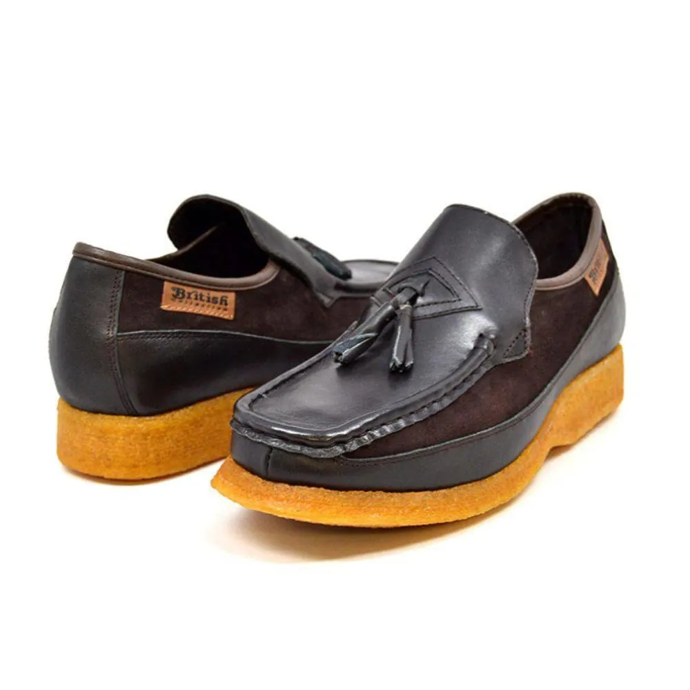 British Walkers Brooklyn Men's Leather and Suede Crepe Sole Slip On