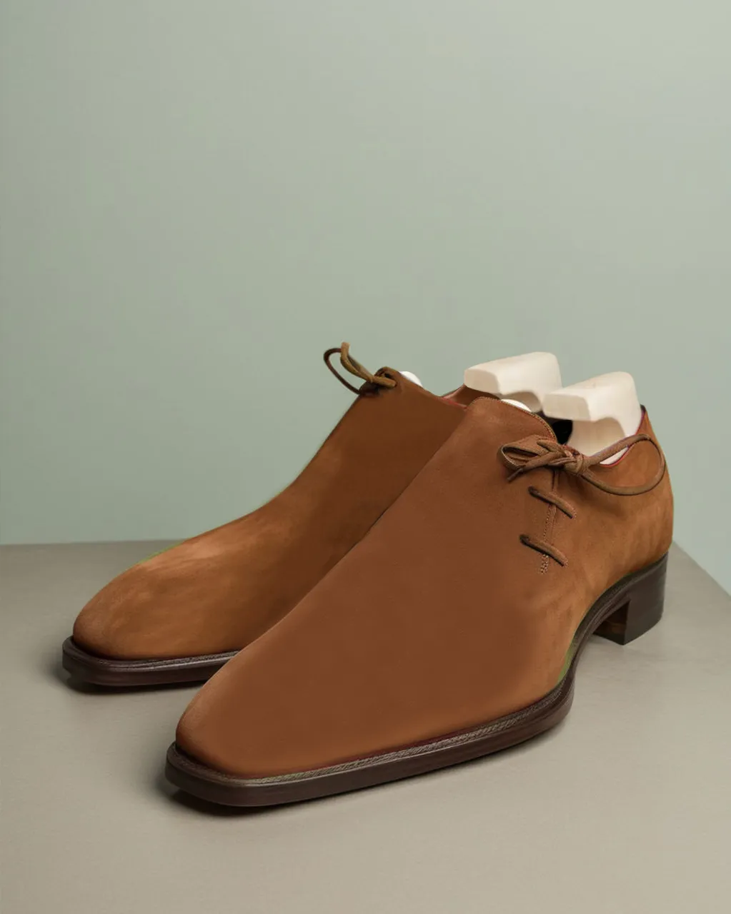 Brown Leather Camria Whole Cut Oxfords