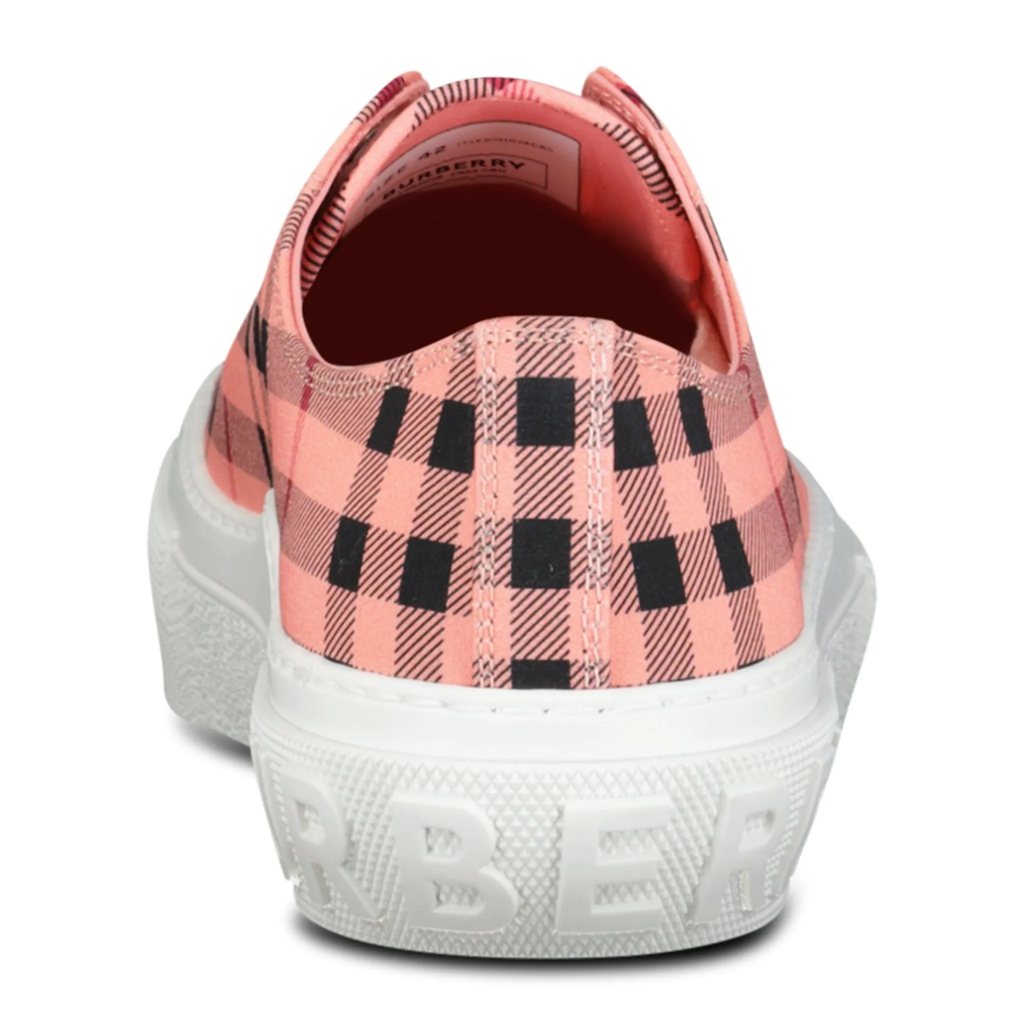 Burberry 'Jack Low' Check Trainers Pink