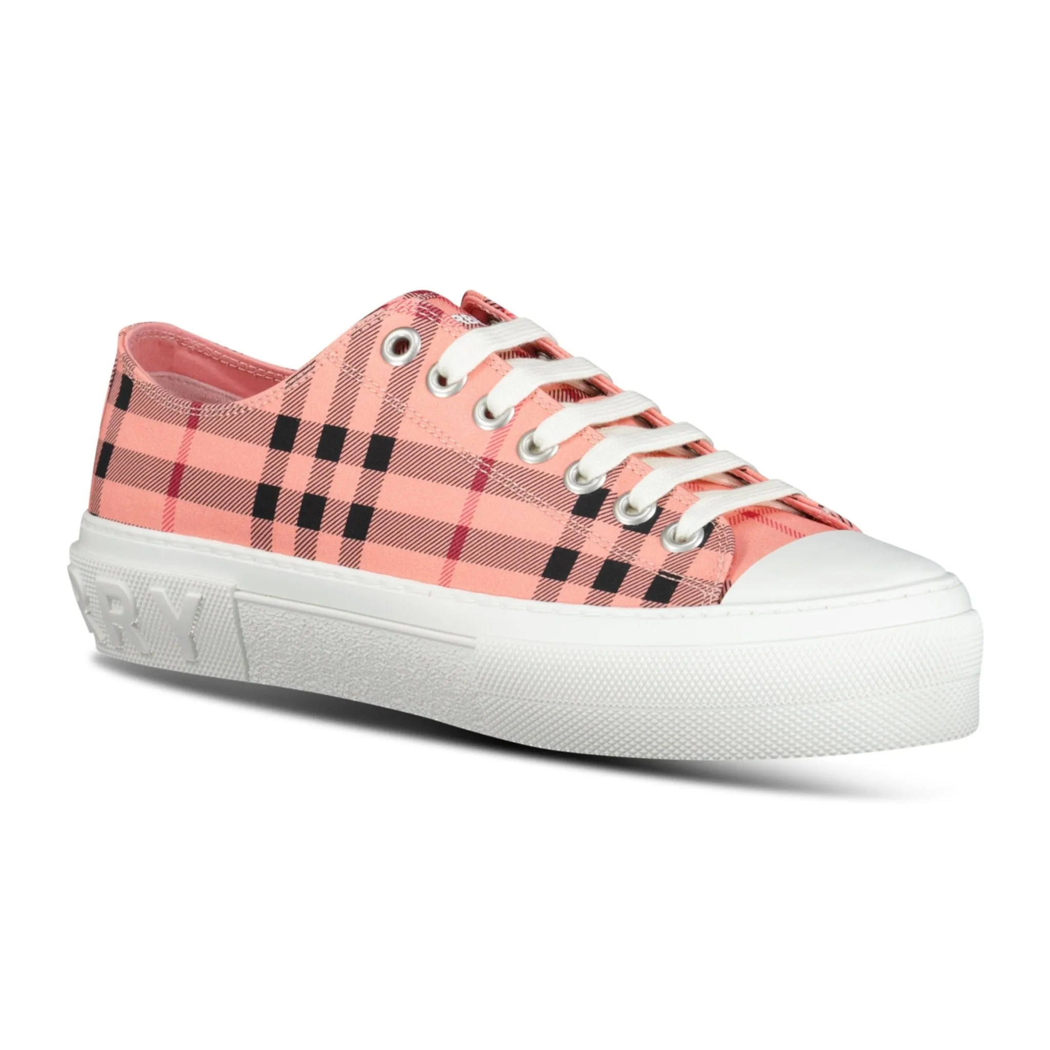 Burberry 'Jack Low' Check Trainers Pink