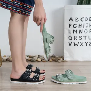 Comelyy Belt Buckle Flat Versatile Women Sandals