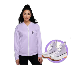 CRXWN | Drip or Dye Sunblocked Run Star Hike Pastel Purple Solid UNISEX Bomber Jacket