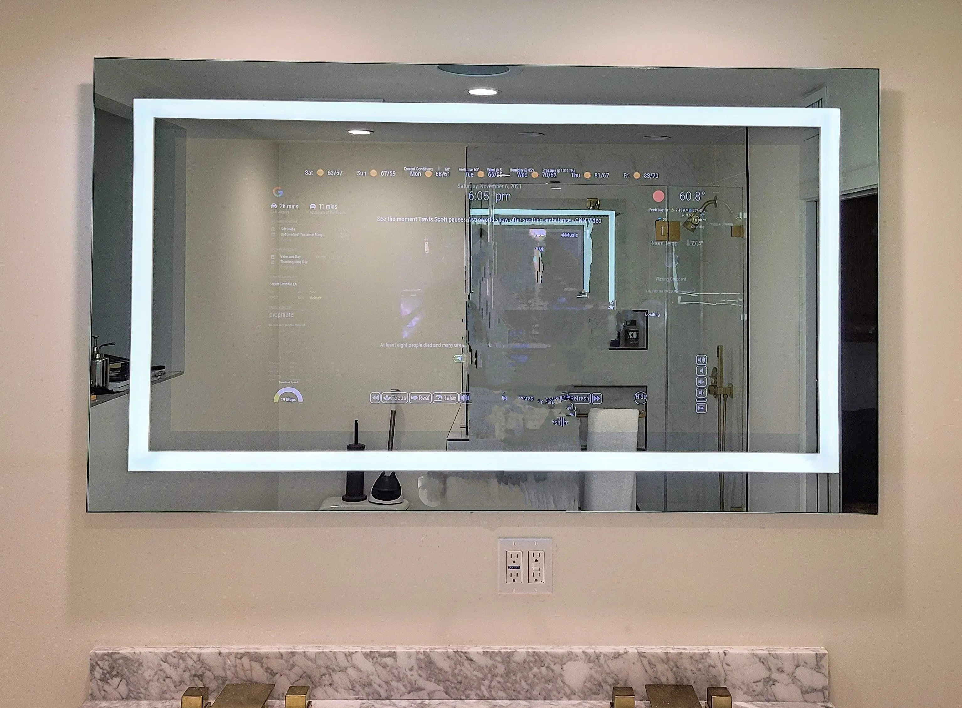Customize Your Frameless DAKboard Smart Vanity Mirror - Choose Your Display and Mirror Size