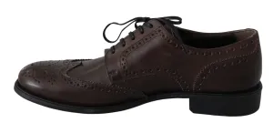 Dolce & Gabbana Elegant Brown Leather Derby Brogues