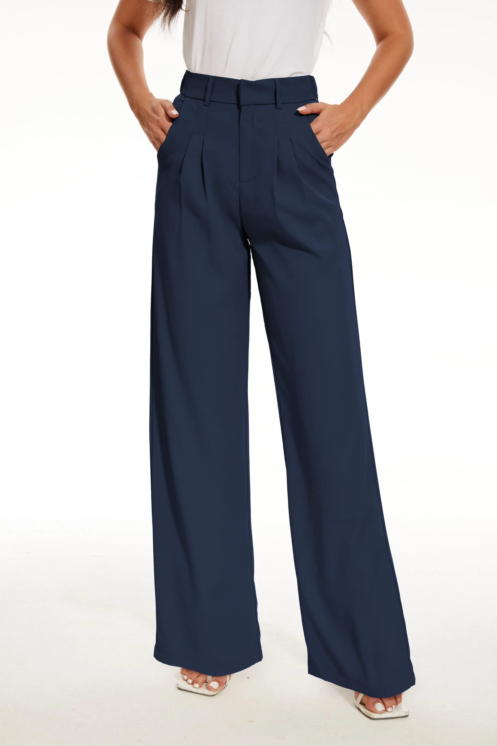 Effortless Tailored Wide Leg Pants
