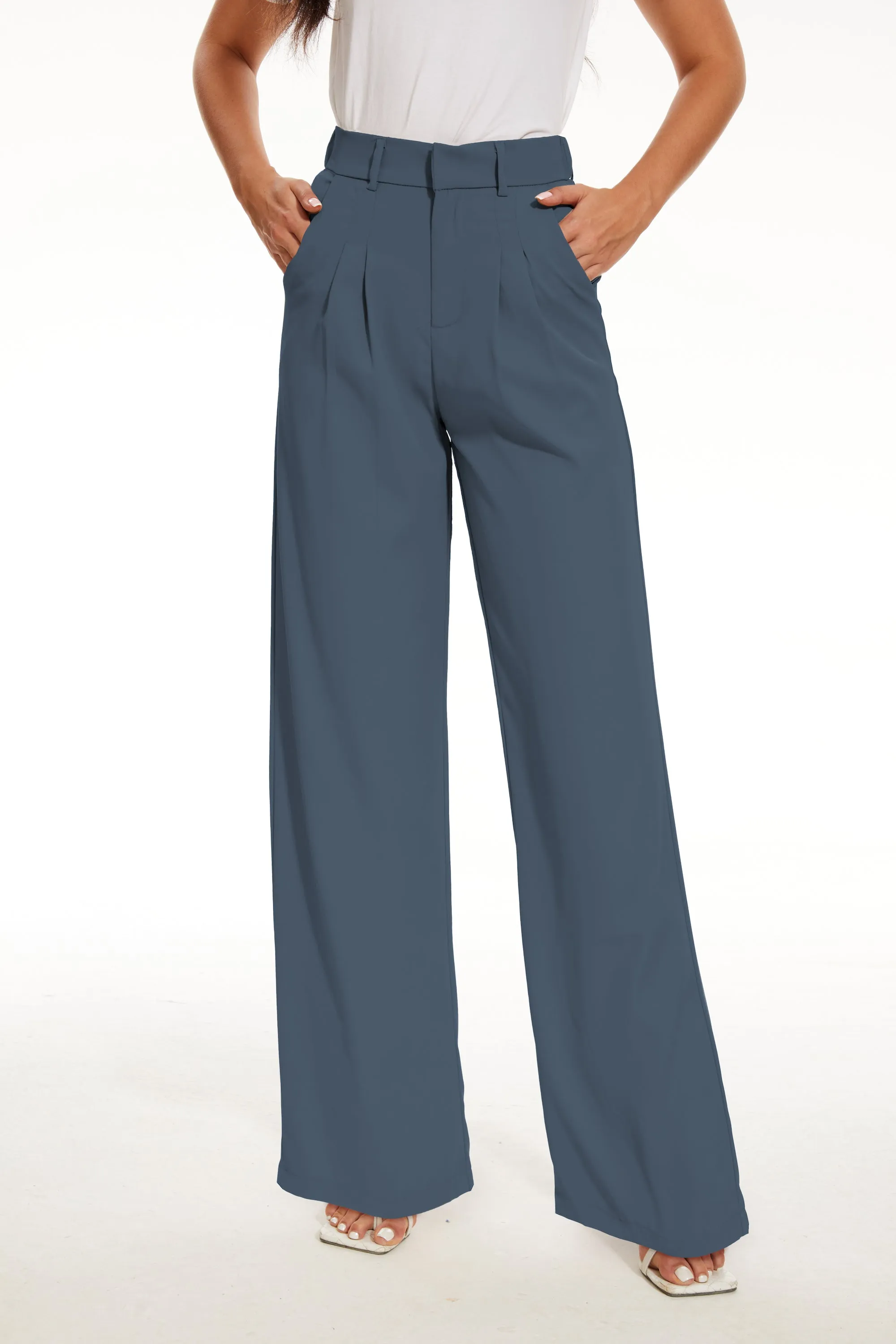 Effortless Tailored Wide Leg Pants
