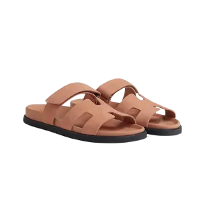 Hermes Chypre Sandals "Nude Pink Suede"
