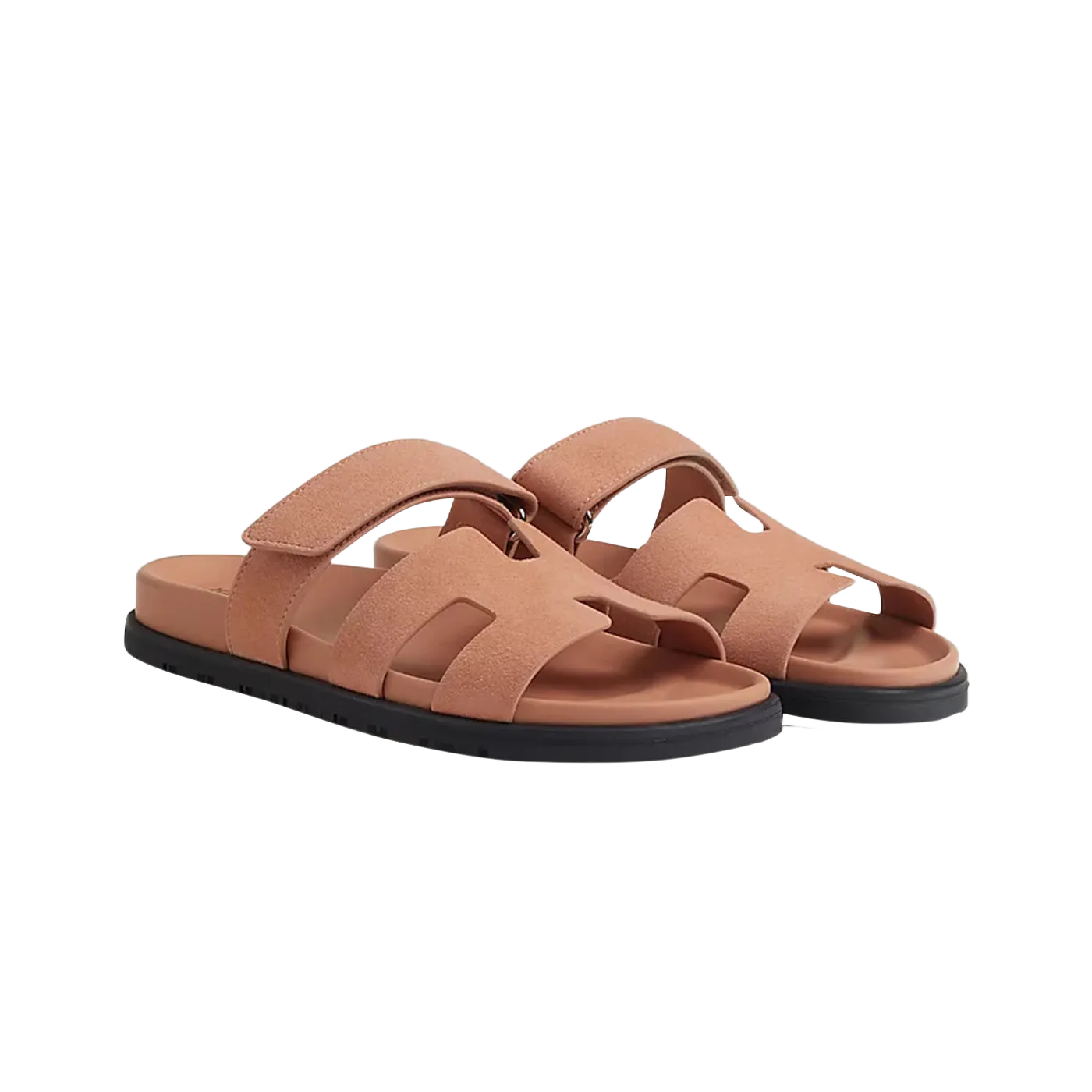 Hermes Chypre Sandals "Nude Pink Suede"