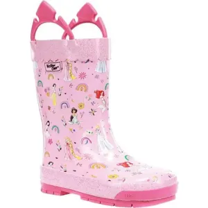 Kids’ Washington Shoe Princess Flower Boots – Waterproof Rain Boots with Disney Magic