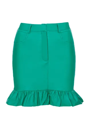 LEATHER EFFECT MINI SKIRT