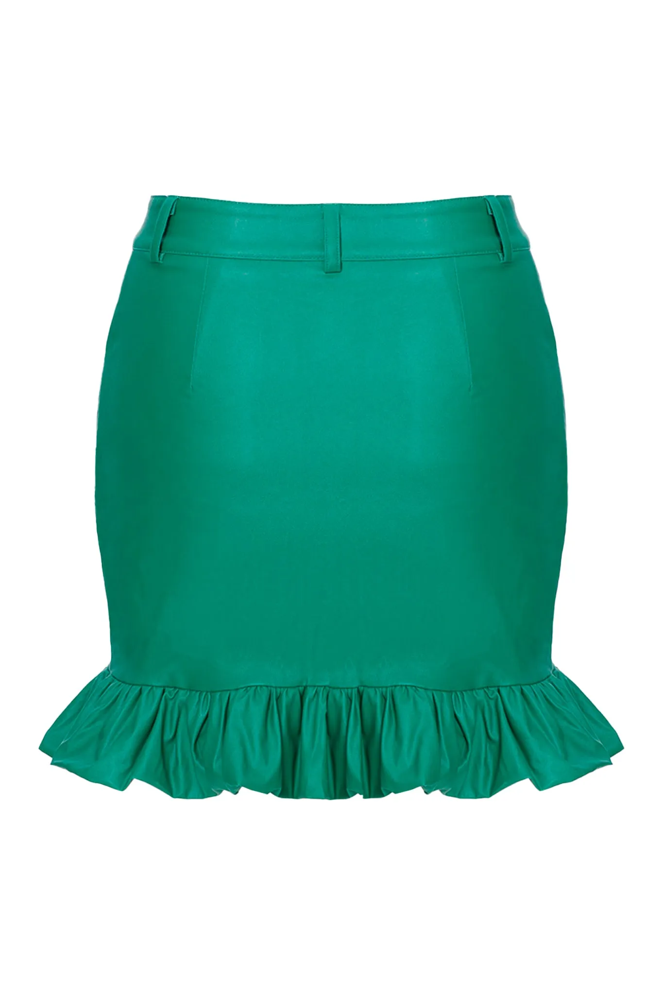 LEATHER EFFECT MINI SKIRT