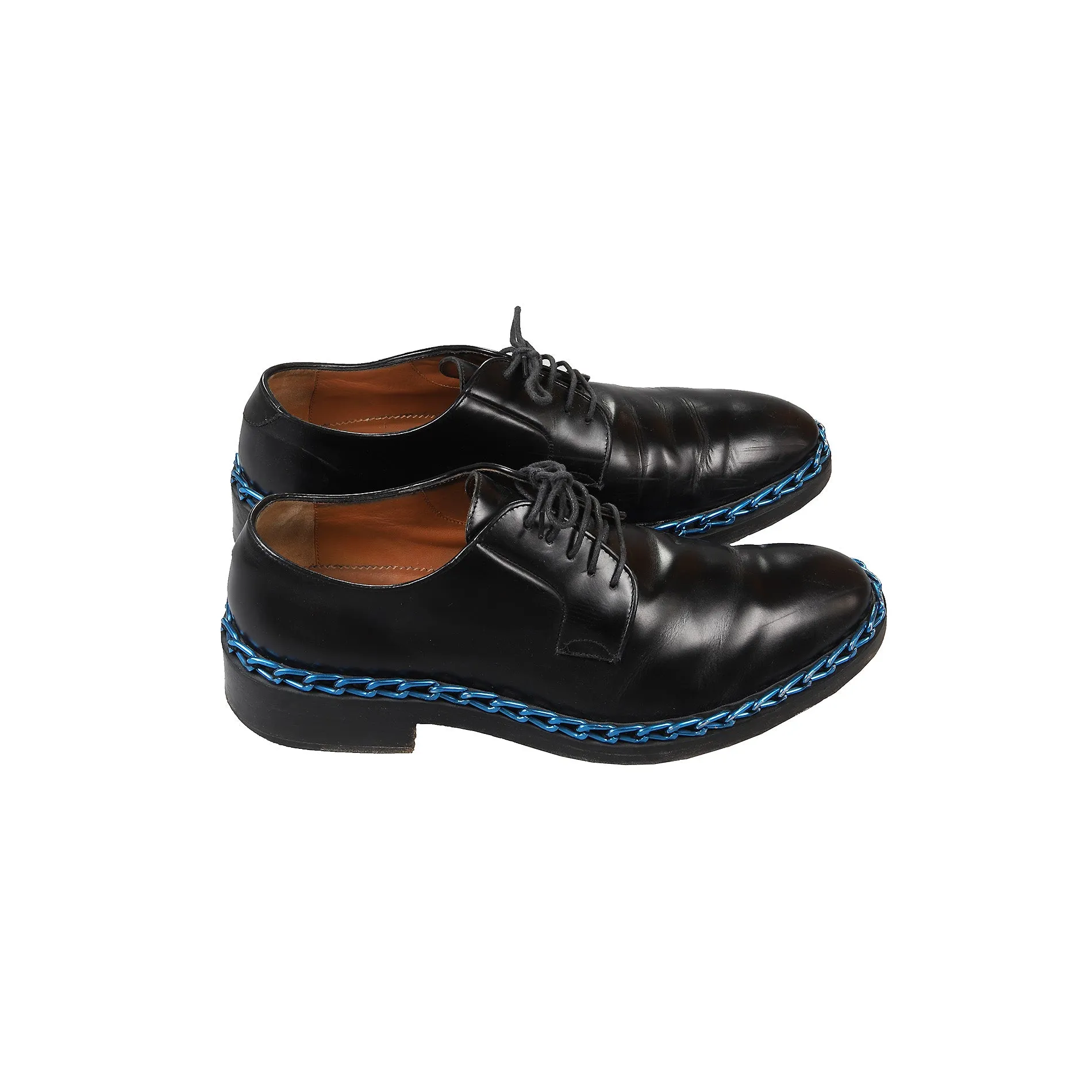 Raf Simons SS12 Metal Chain Leather Derbies