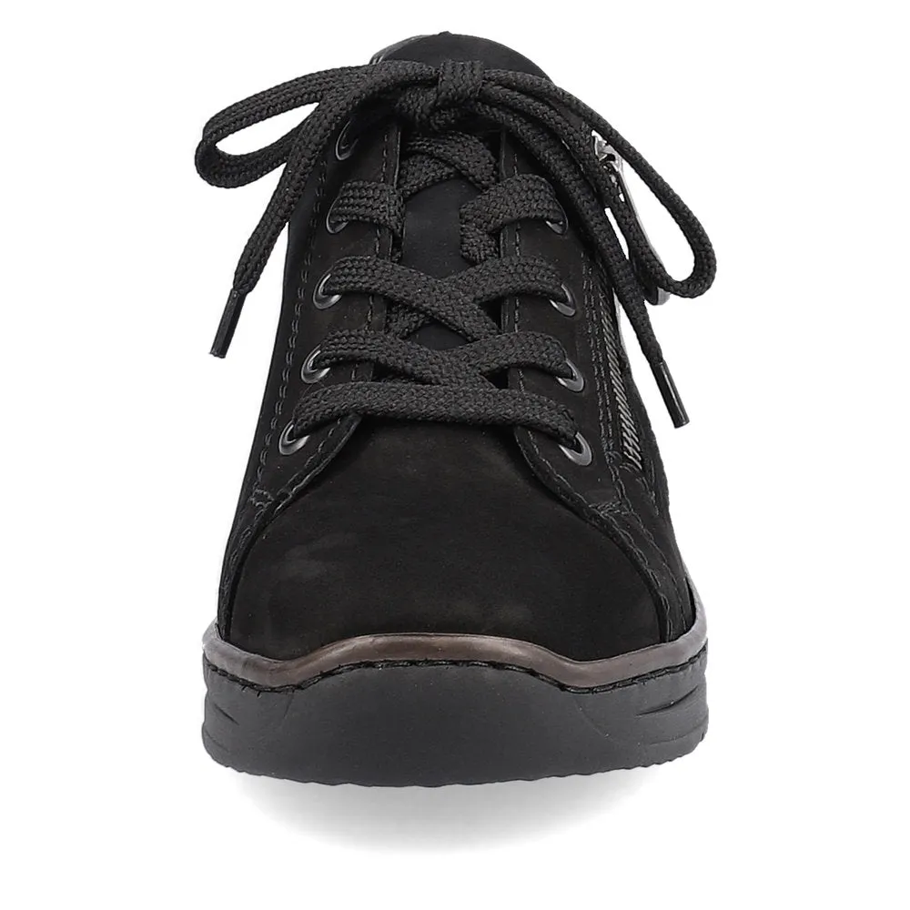 Rieker Ladies Zip Sided Lace Up Shoe