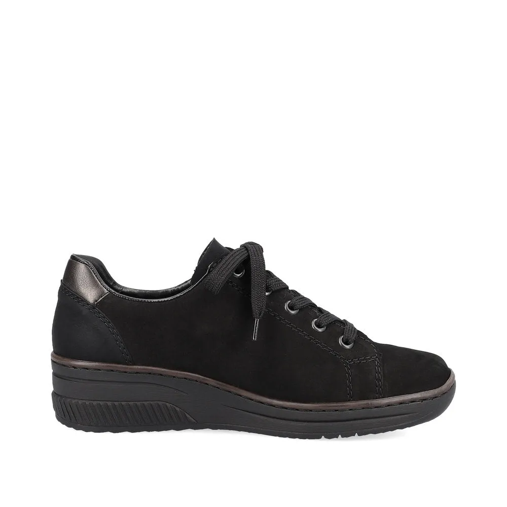 Rieker Ladies Zip Sided Lace Up Shoe