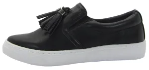 Soda Women's Closed Almond Toe Tassel Loafer Platform Flatform Fashion Sneaker