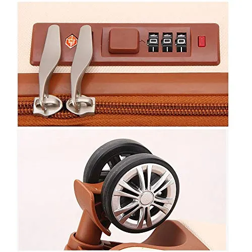 TangFeii-trunk Boarding Luggage Universal 2 Piece Set Spinner Luggage Expandable Travel Suitcase 20in 14in/24in 14in Wheel Upright Carry-on Luggag (Color : Rose Gold, Size : 20in 14in)
