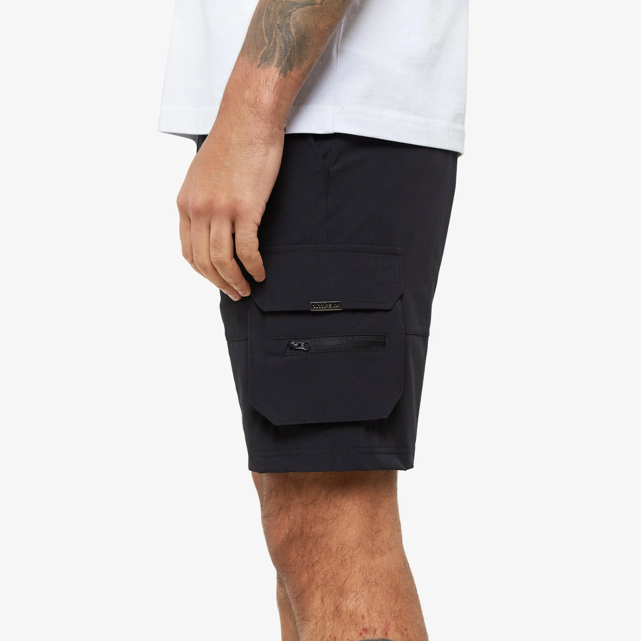 Tech Stretch Poly Cargo Short | Black