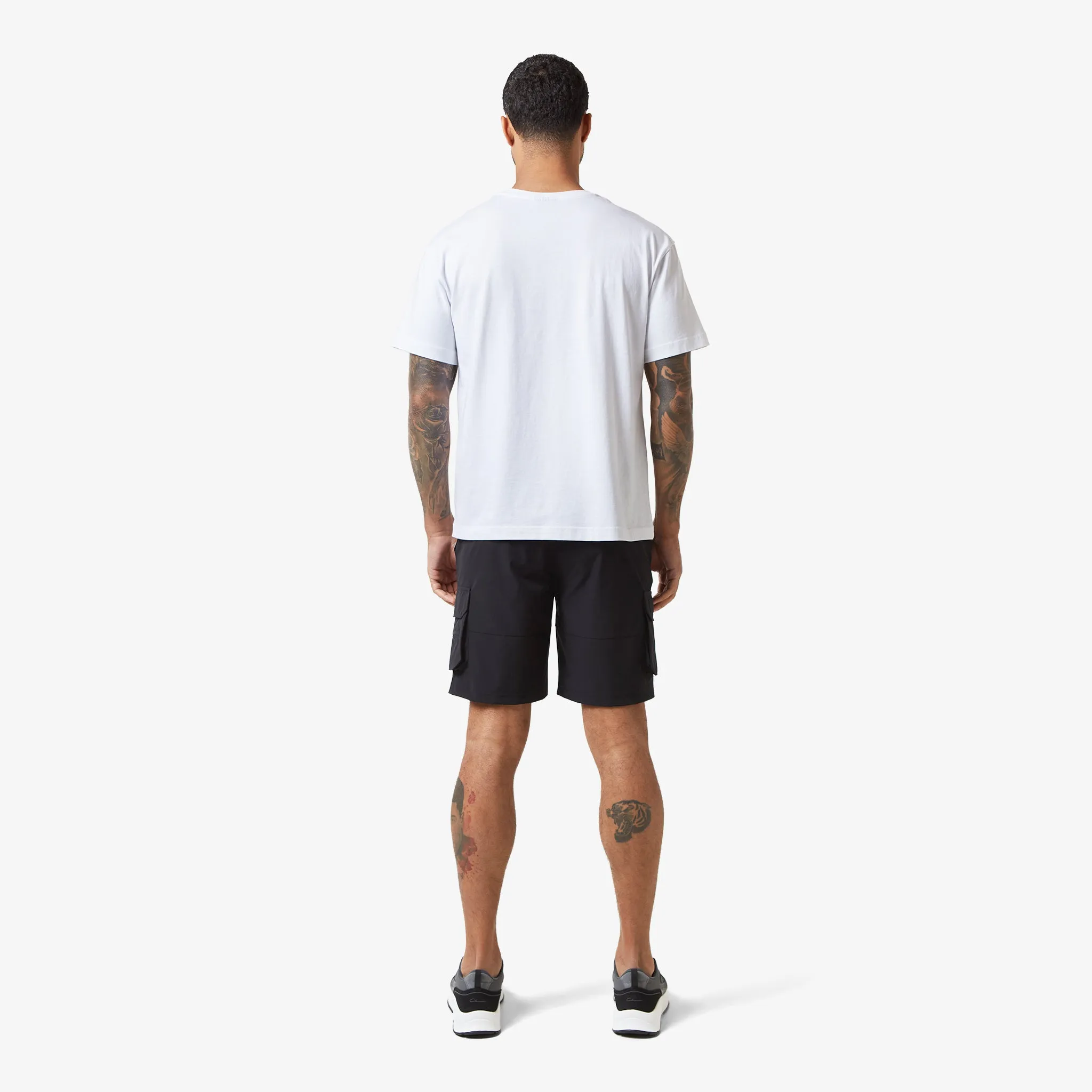 Tech Stretch Poly Cargo Short | Black