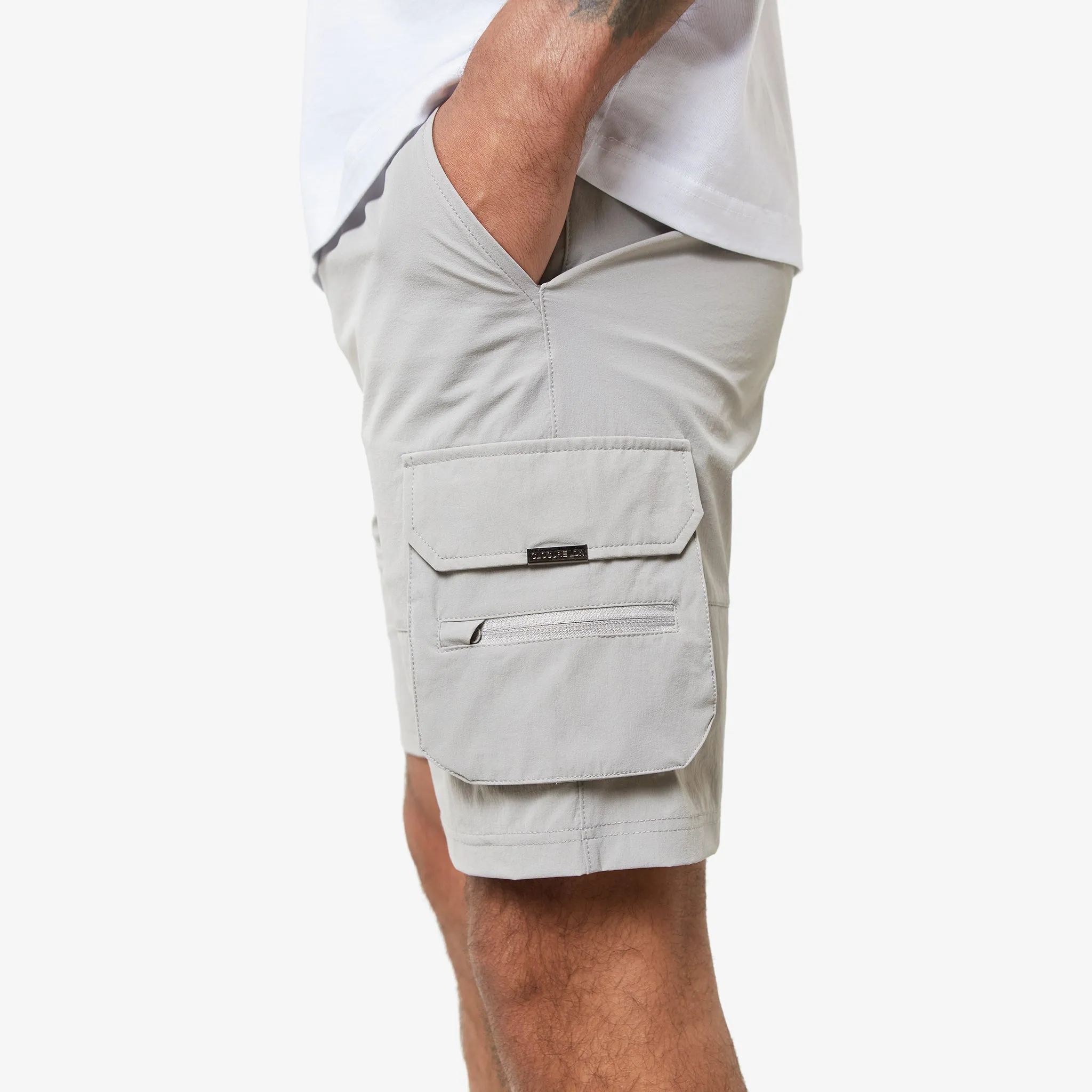 Tech Stretch Poly Cargo Short | Stone