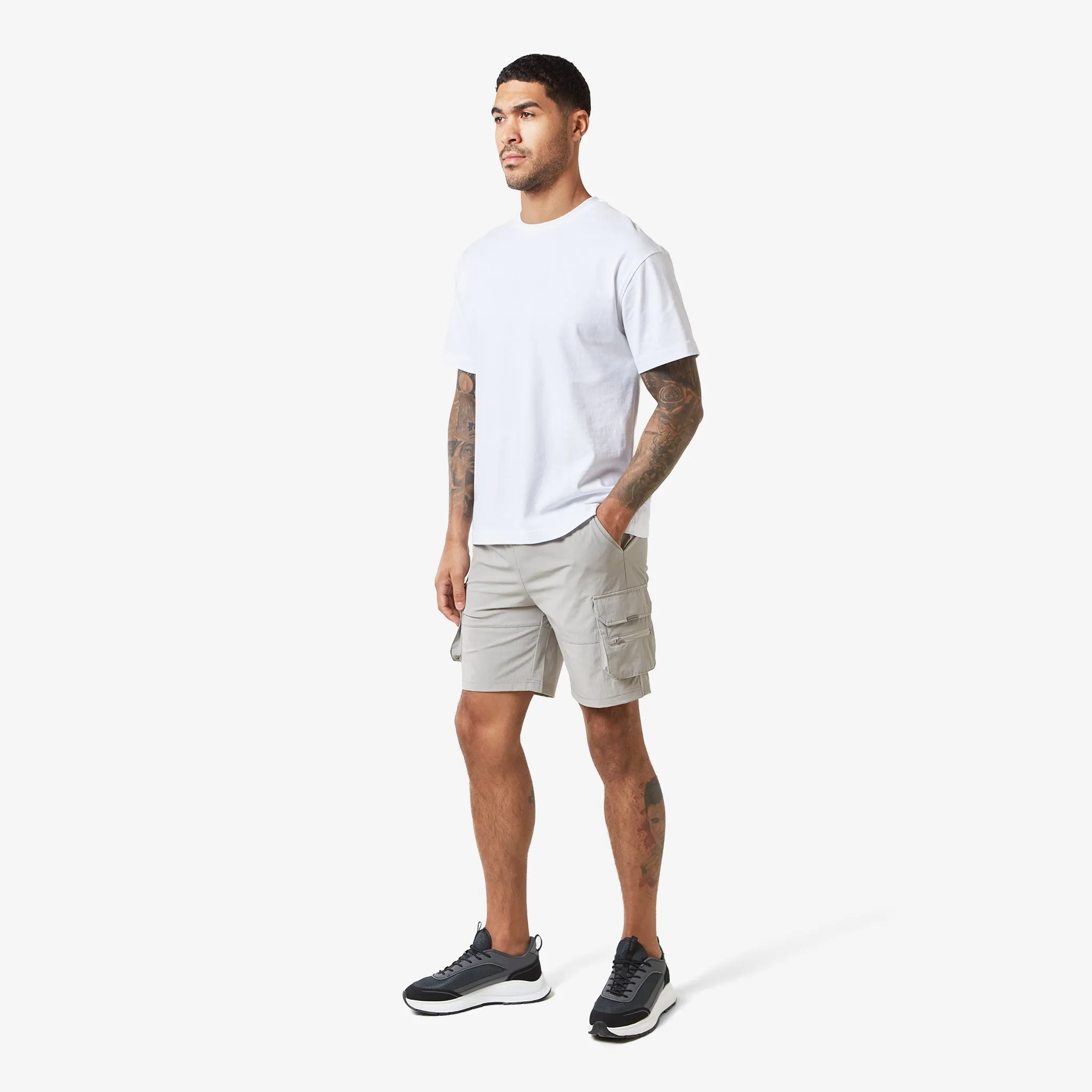 Tech Stretch Poly Cargo Short | Stone