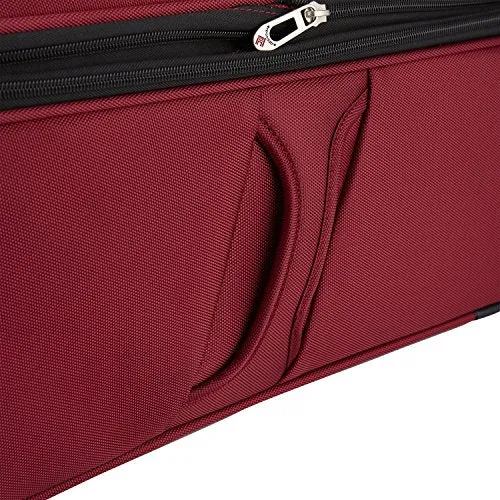 Travelers Club Monterey Softside Spinner Luggage, Red, Carry-On 18-Inch
