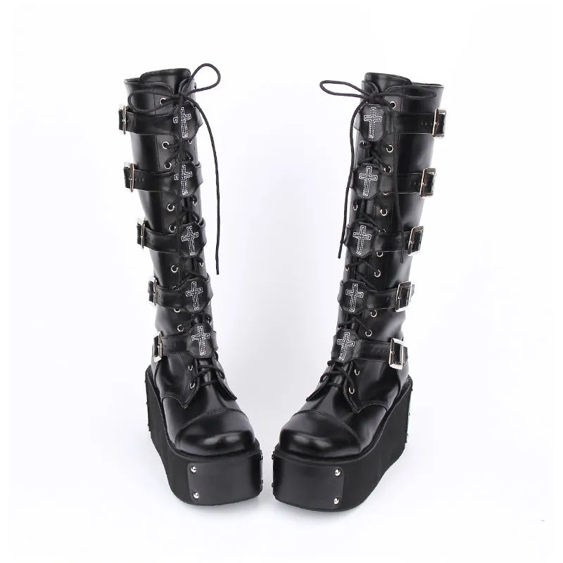 Ursula Steamshadow - Gothic Punk High Boots by The Nevermore