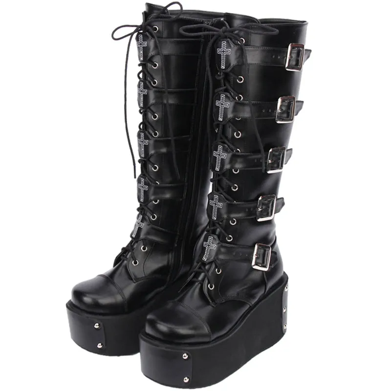 Ursula Steamshadow - Gothic Punk High Boots by The Nevermore