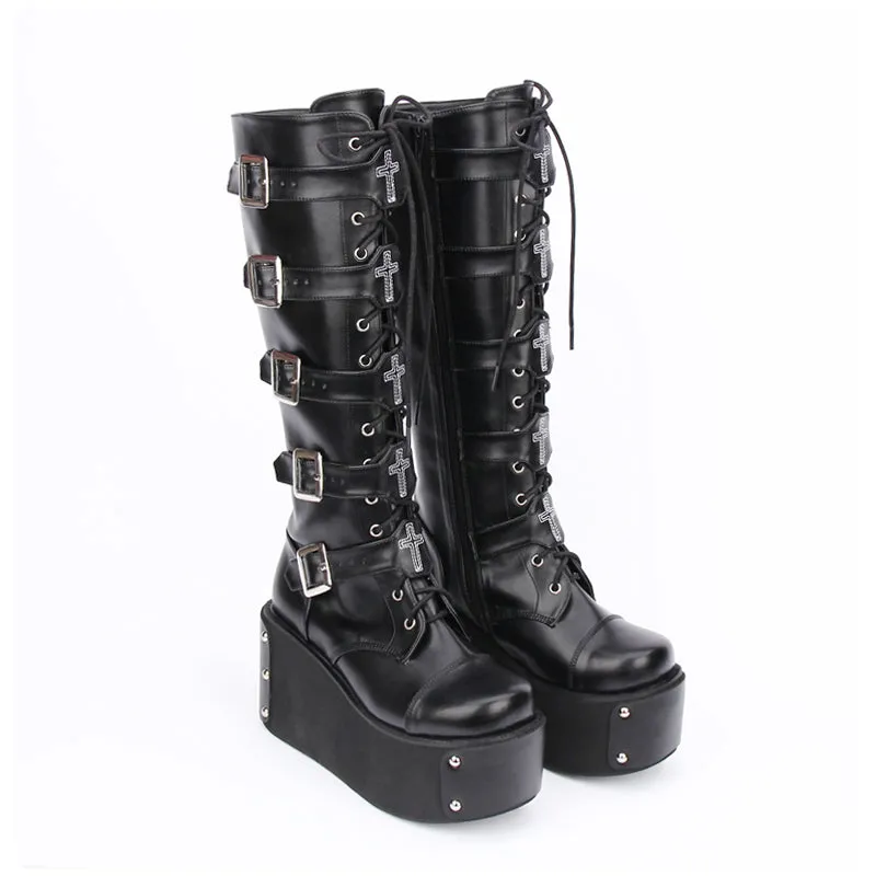 Ursula Steamshadow - Gothic Punk High Boots by The Nevermore