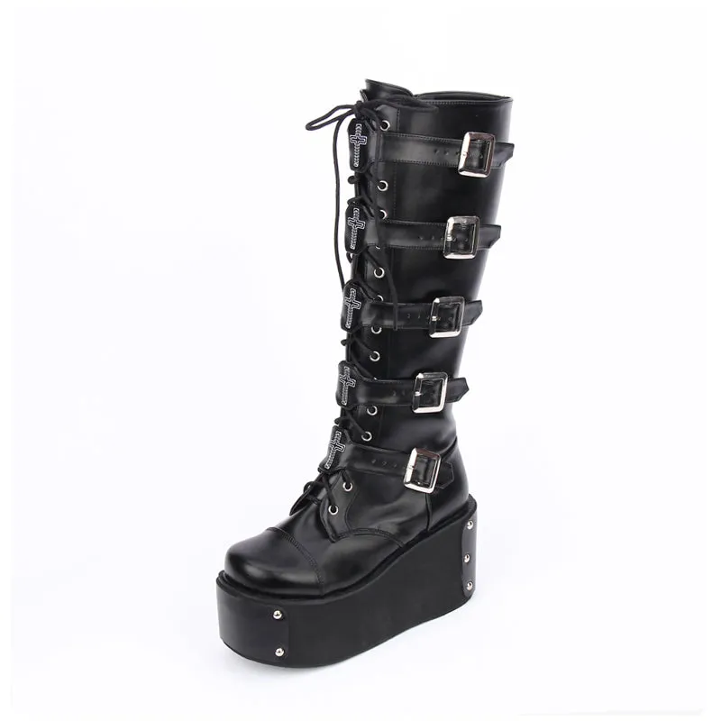 Ursula Steamshadow - Gothic Punk High Boots by The Nevermore