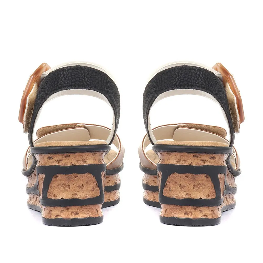 Wedge Two-Tone Sandals - RKR33519 / 319 713