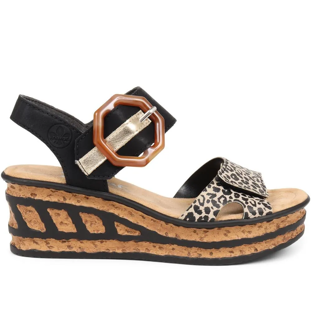 Wedge Two-Tone Sandals - RKR33519 / 319 713