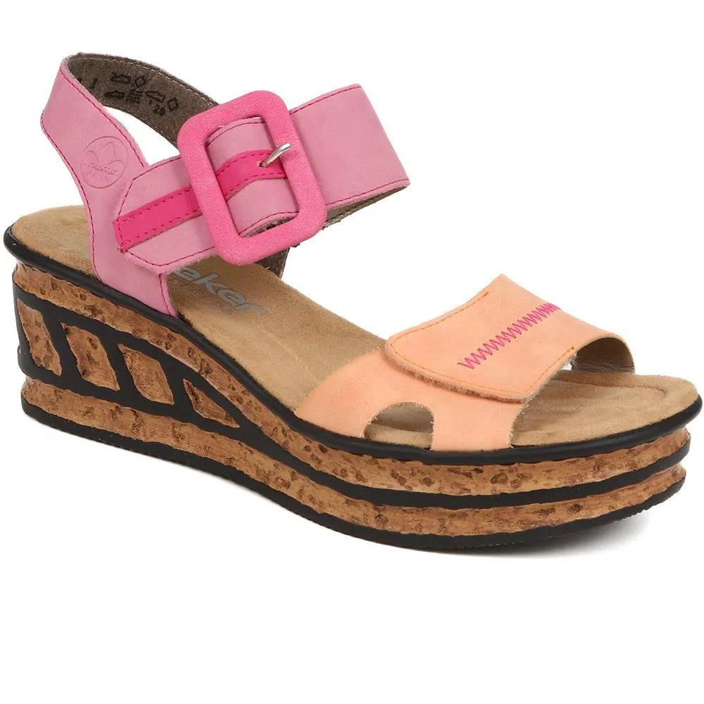 Wedge Two-Tone Sandals - RKR33519 / 319 713