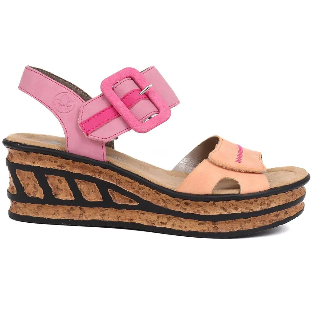Wedge Two-Tone Sandals - RKR33519 / 319 713