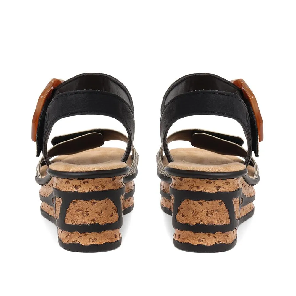 Wedge Two-Tone Sandals - RKR33519 / 319 713