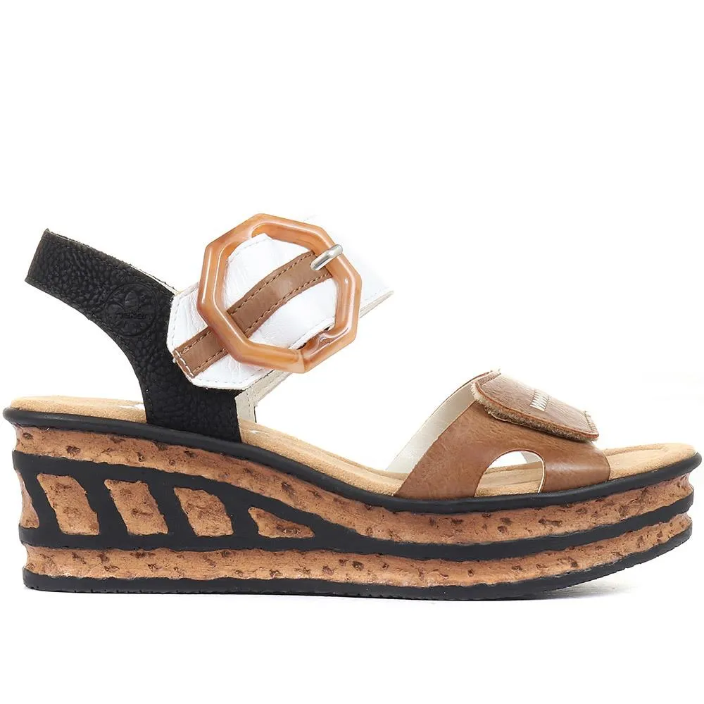 Wedge Two-Tone Sandals - RKR33519 / 319 713