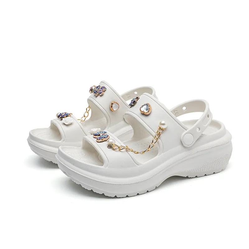 Wholesale Thick-soled Versatile Outerwear Heightening Beach Sandals