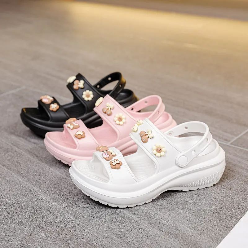 Wholesale Thick-soled Versatile Outerwear Heightening Beach Sandals