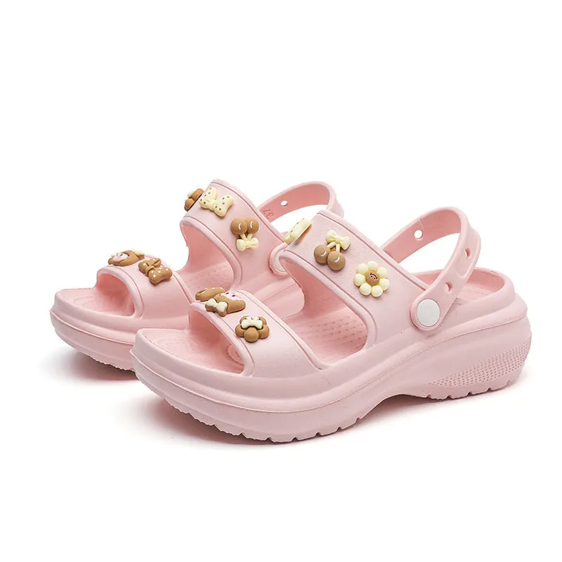 Wholesale Thick-soled Versatile Outerwear Heightening Beach Sandals