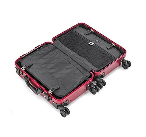 Zero Halliburton Classic Aluminum 2.0 Carry On Spinner Luggage (RED)